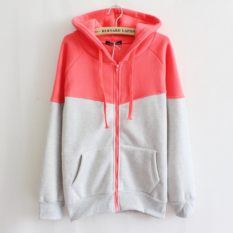 Plush Hooded Zipper Cardigan Sweater