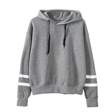 Load image into Gallery viewer, Hooded Contrast Stripes Casual Loose Hoodie