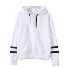 Load image into Gallery viewer, Hooded Contrast Stripes Casual Loose Hoodie