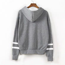 Load image into Gallery viewer, Hooded Contrast Stripes Casual Loose Hoodie